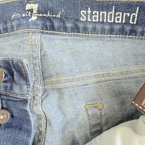Y2K 7 For All Mankind Standard Straight Jeans Men’s Size 34 Mid‑Rise Light Wash - Picture 6 of 11